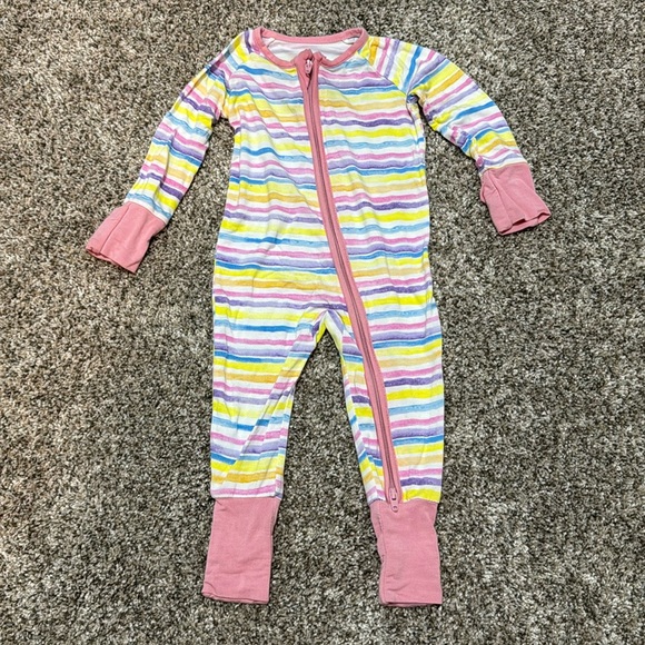Little Sleepies Pajamas Little Sleepies Zippies Pastel Stripes